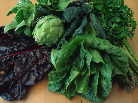 Dark, Leafy Greens, such as spinach, kale, and collard greens reduce the risk of AMD. 