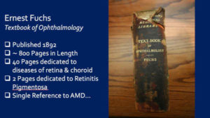 AMD is a Medical Rarity, 1892, Ernest Fuchs Textbook of Ophthalmology