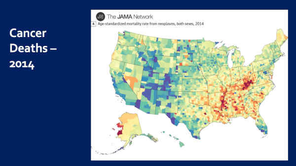 AMD Increased Prevalence Correlated to Increased Cancer Deaths, USA, CDC Data