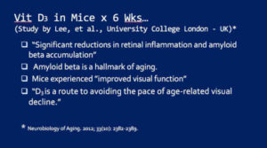 Macular degeneration (AMD) and Vitamin D status in mice