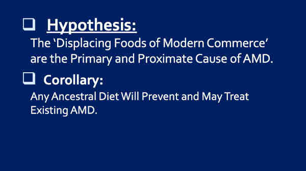 Macular Degeneration and Displacing Foods of Modern Commerce