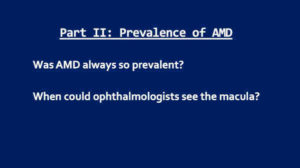 Prevalence of AMD historically