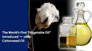Vegetable oil introduced in 1880, with Cottonseed Oil