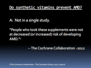 Eye Vitamins and Prevention of AMD